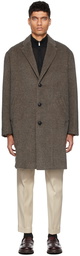 Agnona Grey Alpaca Coat