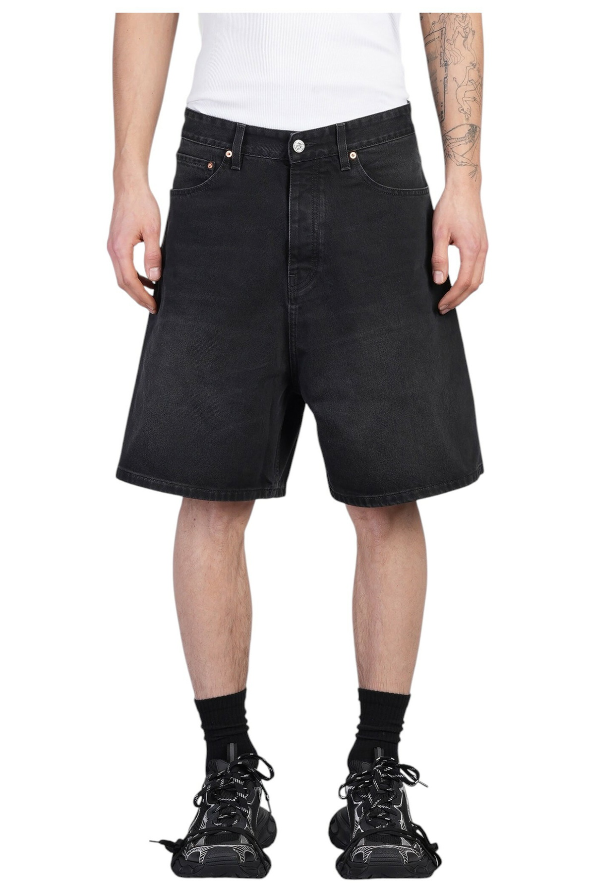 パンツ VETEMENTS LIMITED EDITION SHORTS S Black VETEMENTS Black 'Limited Edition' Shorts Vetements