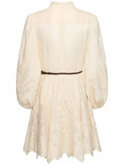 ZIMMERMANN Ottie Linen Embroidered Mini Dress