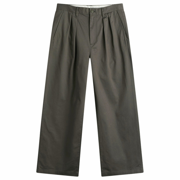 Photo: BEAMS Men's New Wide Pleated Chino in Charcoal