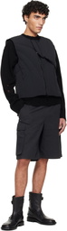 HELIOT EMIL Black Pulsar Cargo Shorts