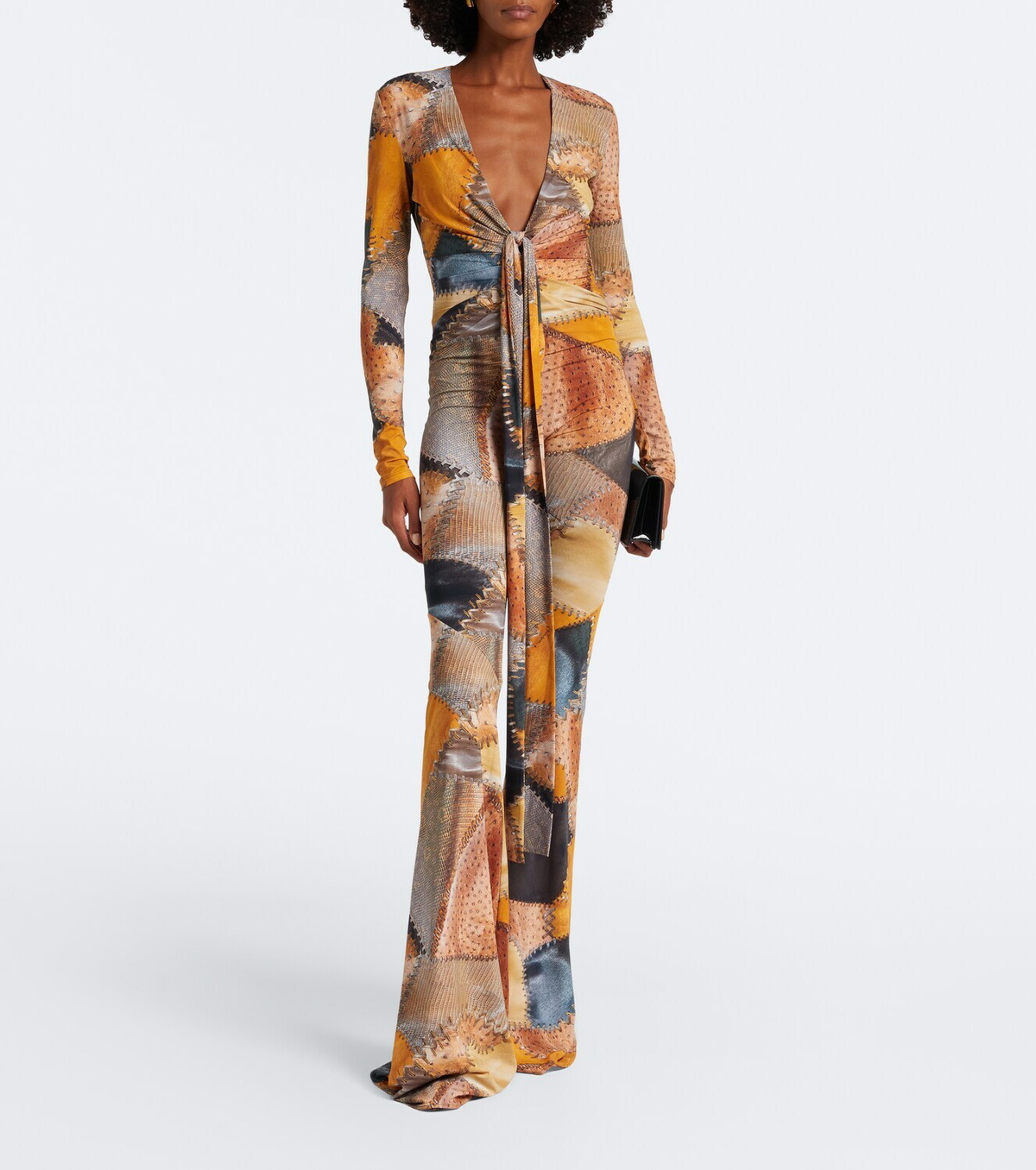 Roberto Cavalli Trompe l’œil flared jumpsuit