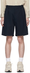 YLÈVE Navy Pleated Shorts