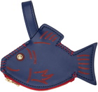 Bode Navy Fish Coin Pouch