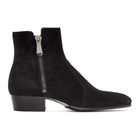 Balmain Black Suede Anthos Boots