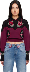 Molly Goddard Burgundy & Black Natasha Sweater