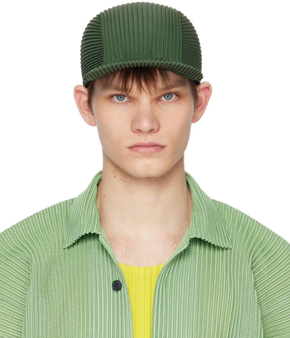 HOMME PLISSÉ ISSEY MIYAKE Green Pleats Cap Homme Plisse