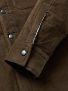 James Perse - Fleece-Lined Cotton-Blend Corduroy Shirt Jacket - Brown