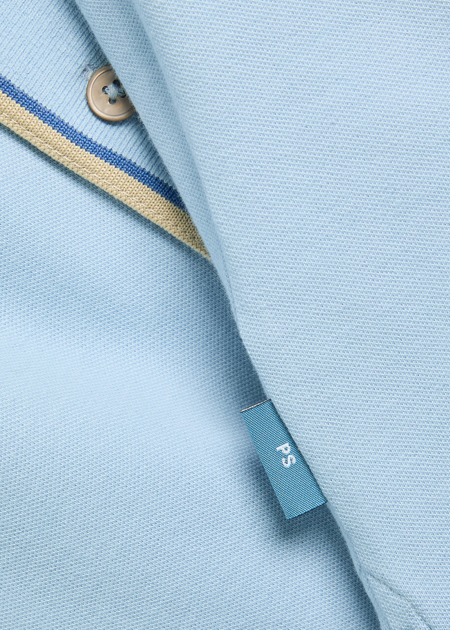 PS Paul Smith Striped-trim Cotton-blend Shirt Blue
