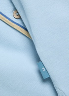 PS Paul Smith Striped-trim Cotton-blend Shirt Blue