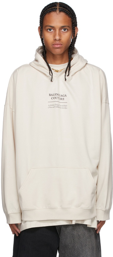 Photo: Balenciaga Off-White Couture Boxy Hoodie