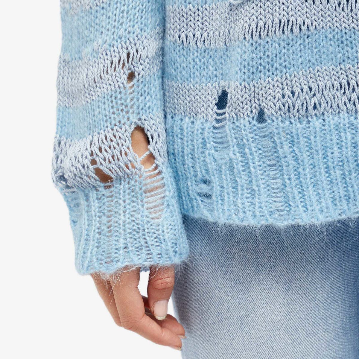希少 Acne Studios Kosti Mohair Sweater S Acne Studios Women's Kosimo Mohair RWS Sweater in Sky Blue