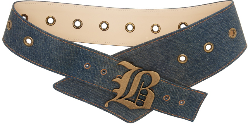 ベルト BLUMARINE BELTS Logo embellished leather belt in black - Blumarine | Mytheresa