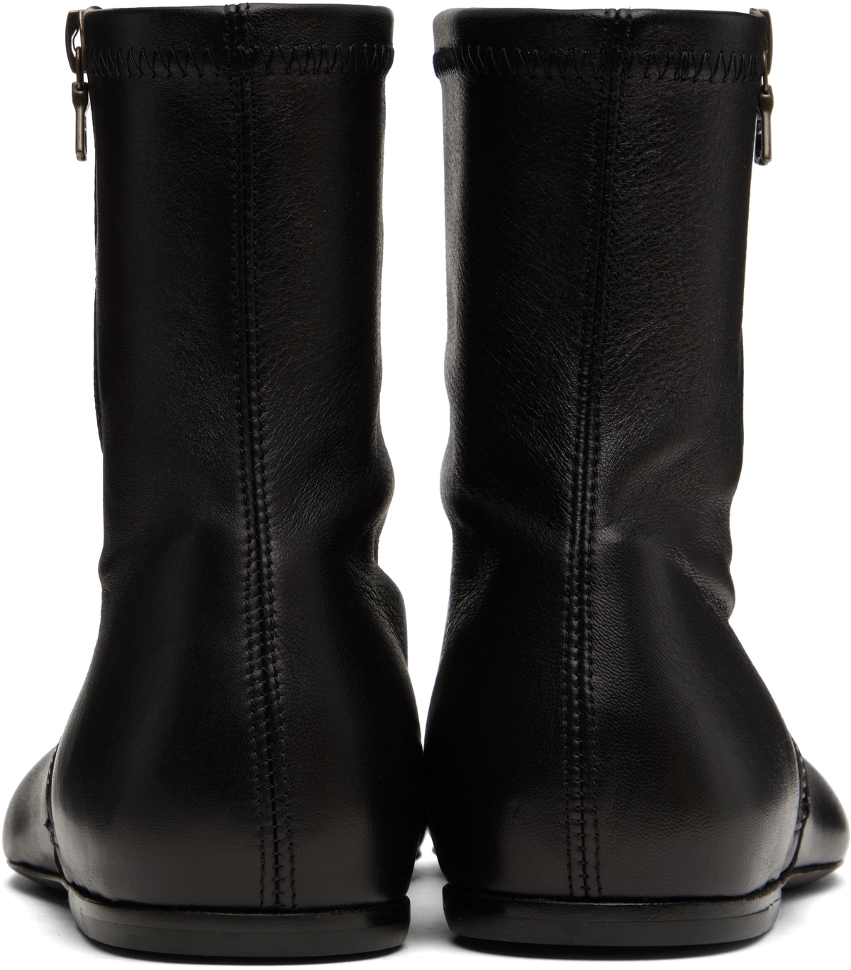 Dries Van Noten Black Zip Boots