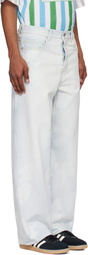 le PÈRE Blue Wide Leg Jeans
