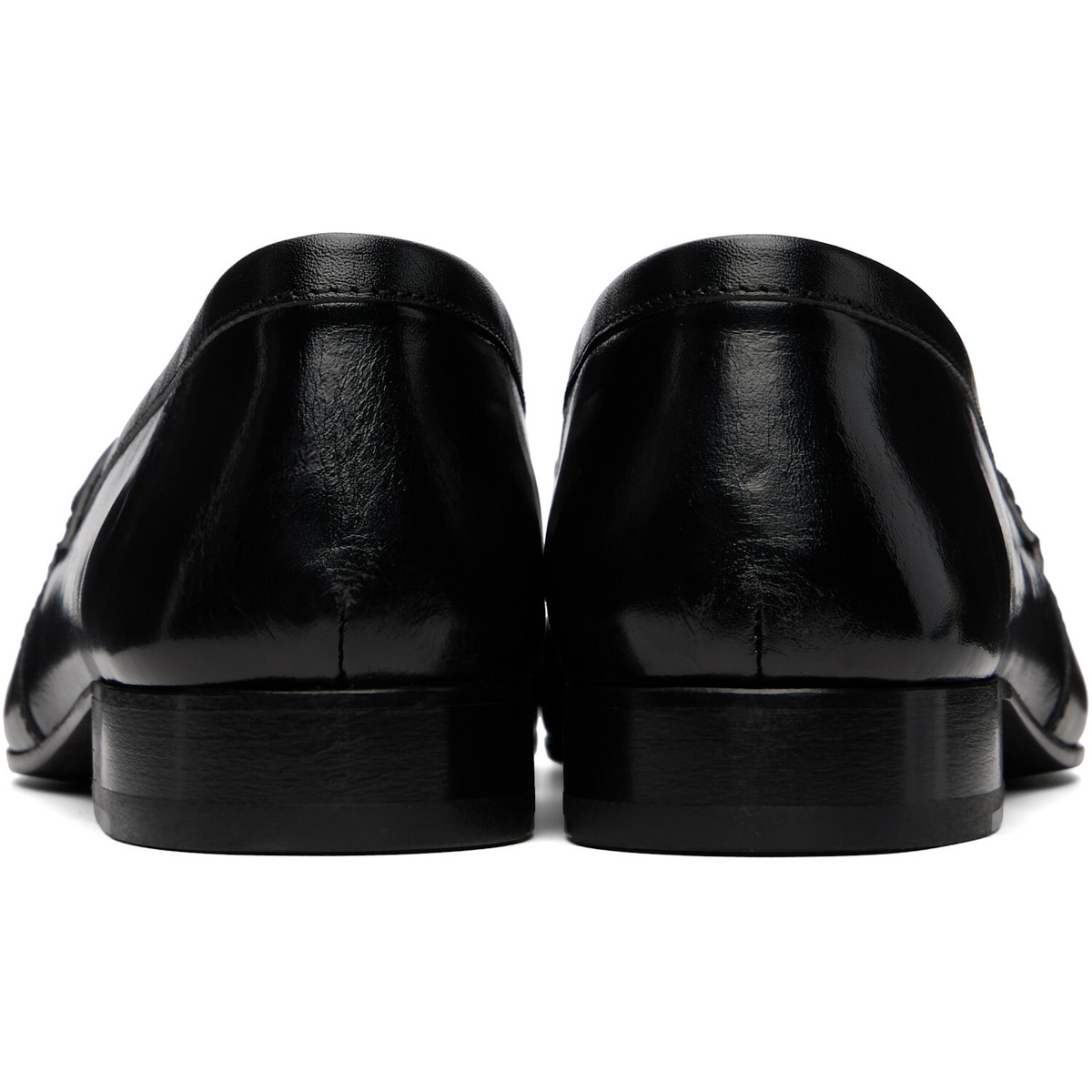 Dries Van Noten Black Leather Loafers