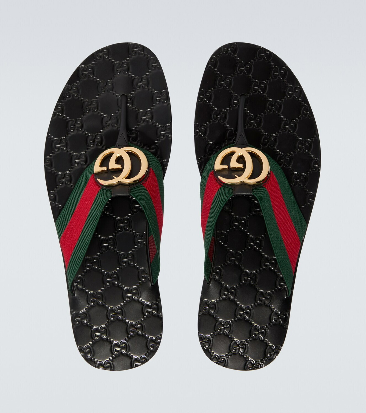 Gucci Riviera GG leather thong sandals