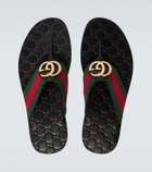 Gucci Riviera GG leather thong sandals