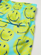 Vilebrequin - Smiley Face Straight-Leg Short-Length Printed Swim Shorts - Blue