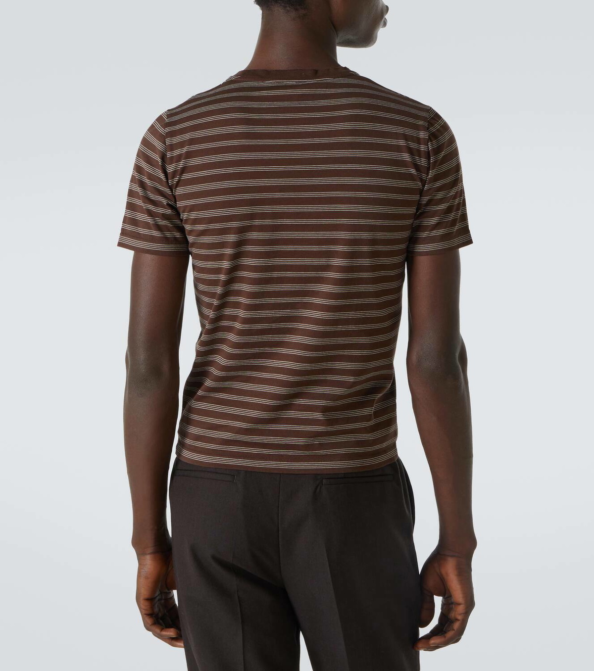 Tシャツ・カットソー Miu Miu Striped Cotton Jersey T-Shirt Miu Miu Striped cotton jersey T-shirt Miu Miu