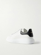 McQueen - Exaggerated-Sole Leather Sneakers - White