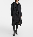 Lemaire Asymmetric denim midi skirt
