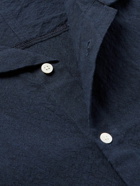 NN07 - Ole 5246 Camp-Collar Cotton-Blend Shirt - Blue
