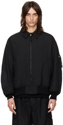 Comme des Garçons Homme Black Reversible Bomber Jacket