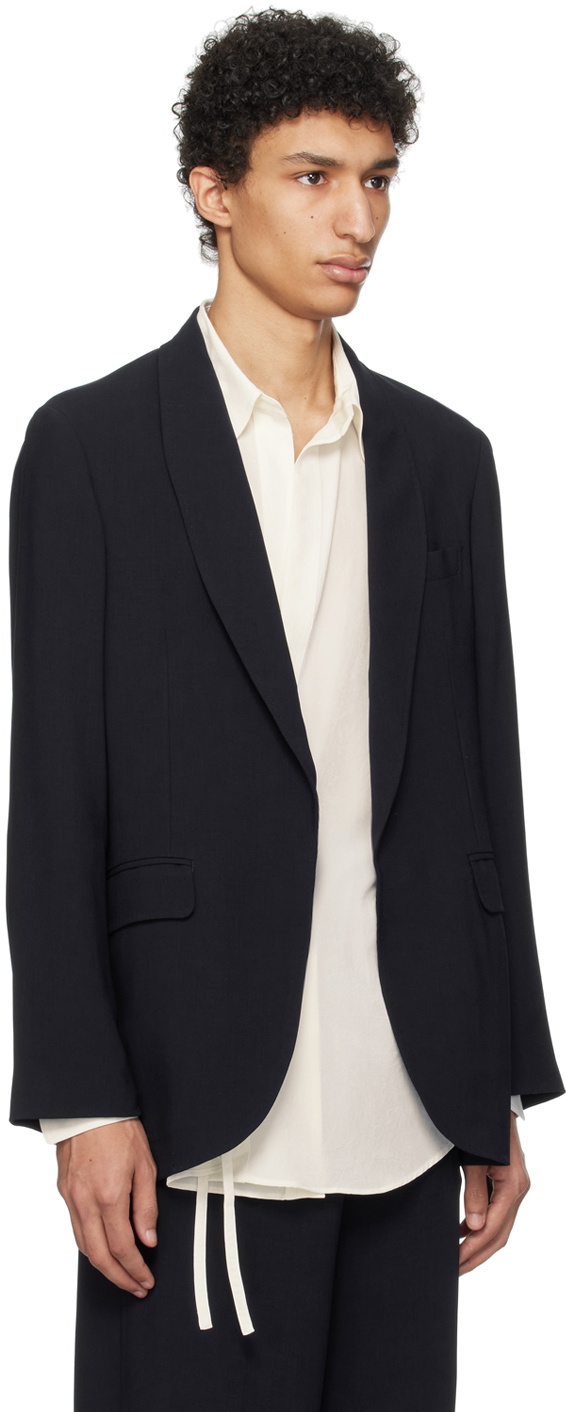 RAINMAKER KYOTO Navy Shawl Lapel Blazer