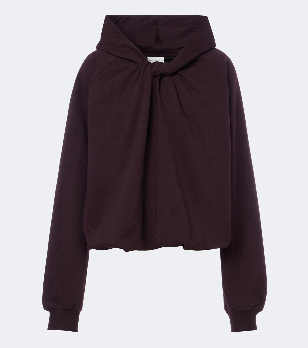 Dries Van Noten Hooded cotton jersey sweatshirt