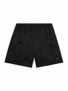 Noah - Straight-Leg Mid-Length Logo-Appliquéd Swim Shorts - Black