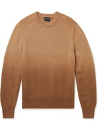 TOM FORD - Dip-Dyed Cashmere, Mohair and Silk-Blend Sweater - Brown