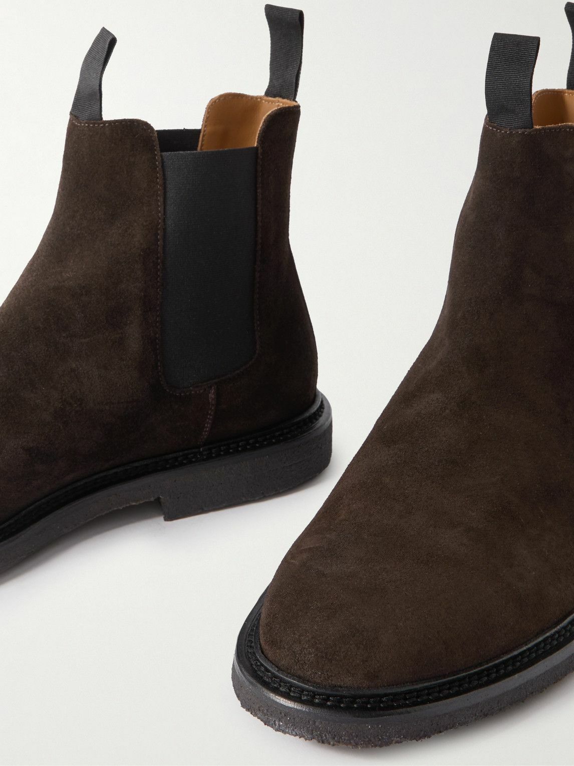 Common Projects - Waxed-Suede Chelsea Boots - Brown