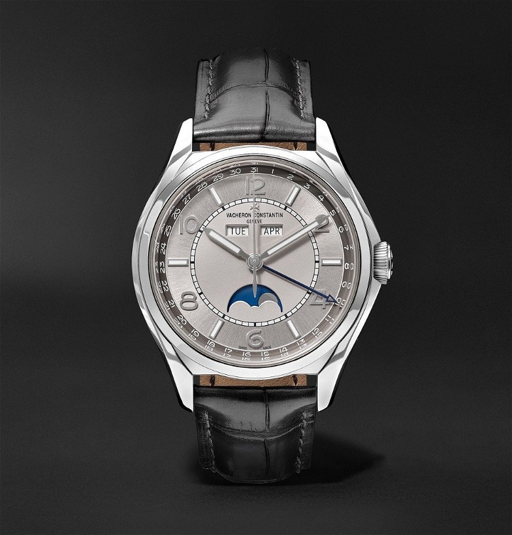 Photo: Vacheron Constantin - Traditionnelle Automatic Complete Calendar 40mm Stainless Steel and Alligator Watch - Men - Gray