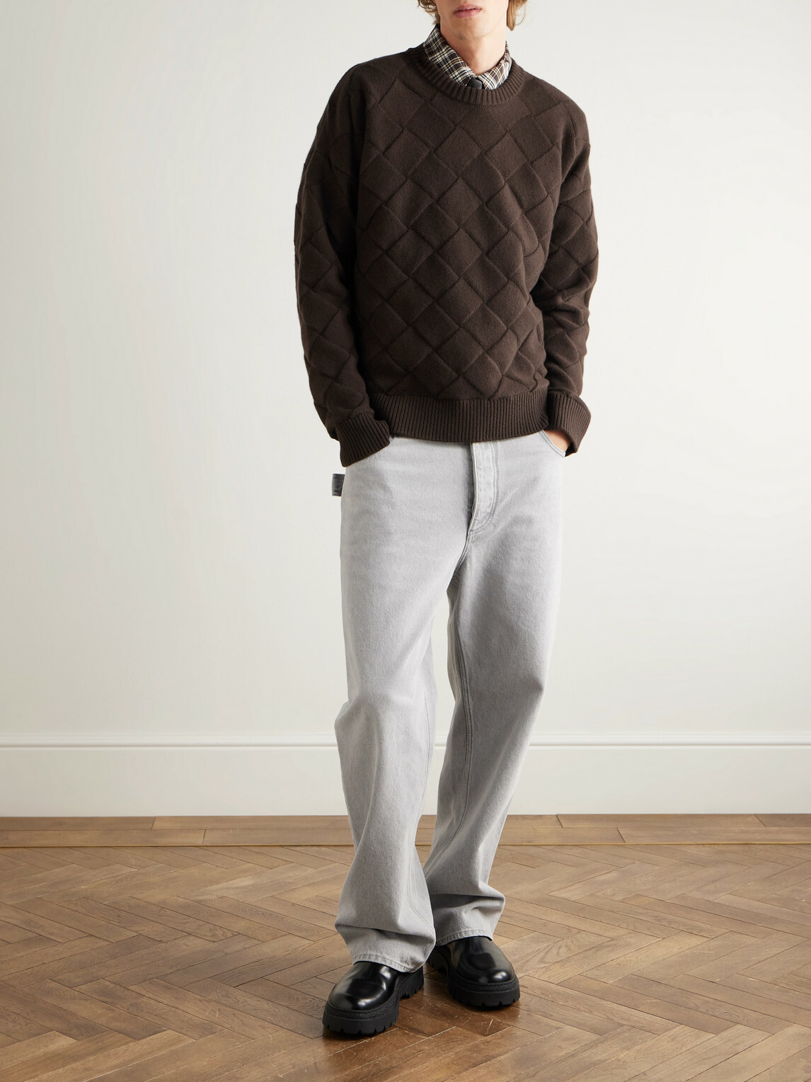 Bottega Veneta - Intrecciato Wool-Blend Sweater - Brown