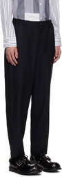 Comme des Garçons Homme Deux Navy Wool Kersey Trousers