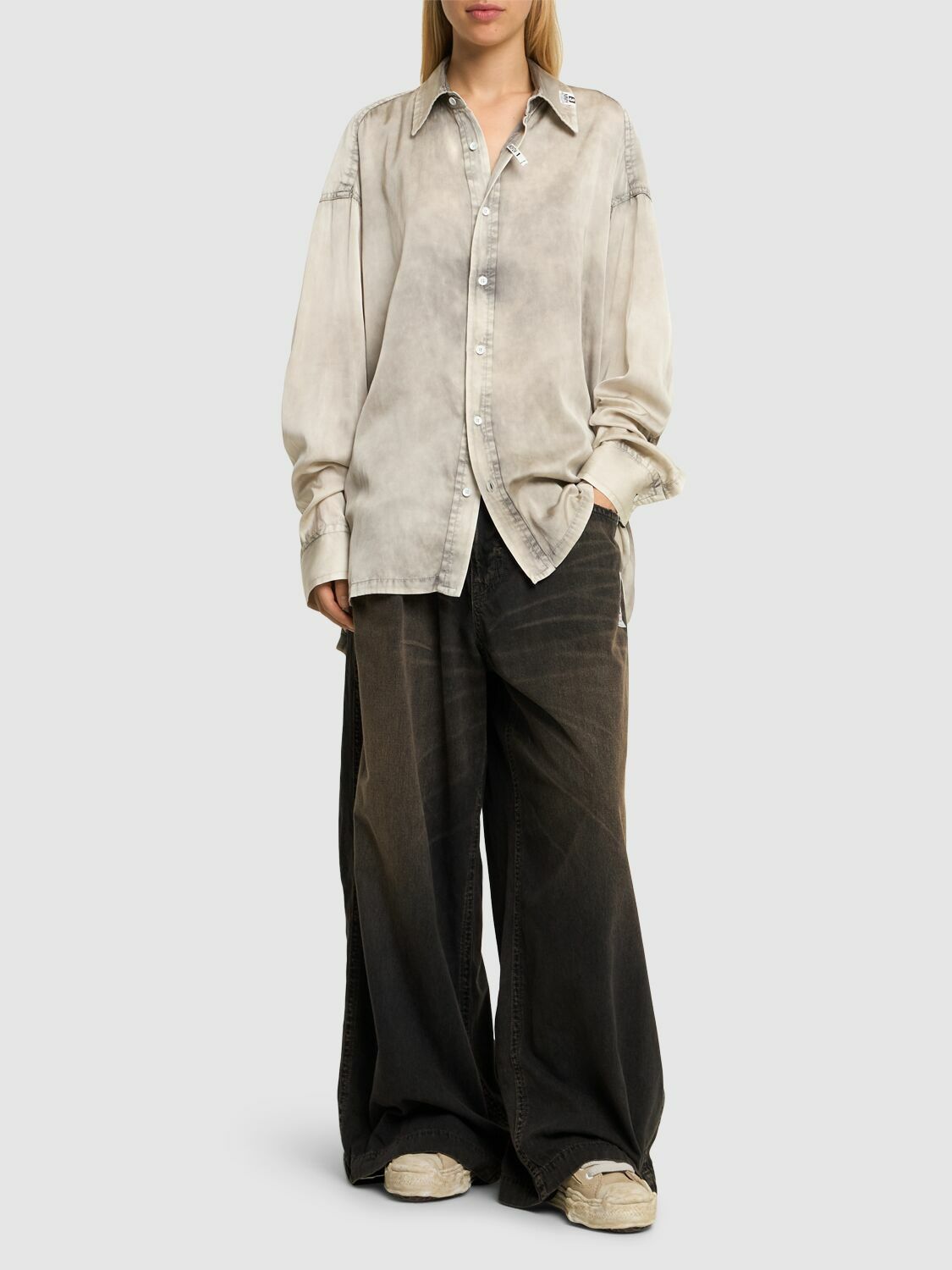 トップス Maison MIHARA YASUHIRO Satin Shirt 46 MIHARA YASUHIRO Cotton Blend Satin Shirt Maison MIHARA YASUHIRO
