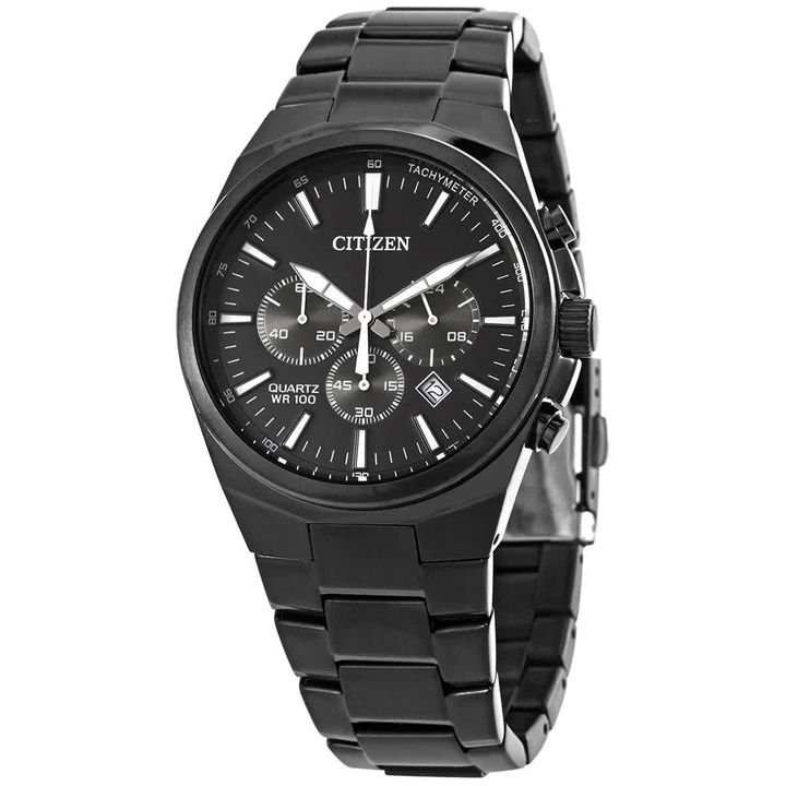 Photo: Citizen Chronograph Quartz Black Dial Mens Watch AN8175-55E