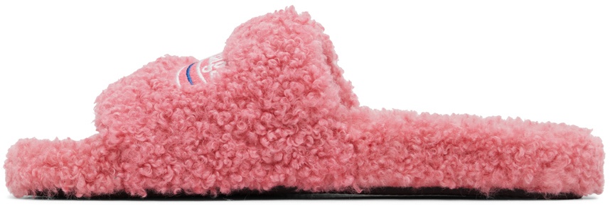 Balenciaga Pink Furry Sandals Balenciaga