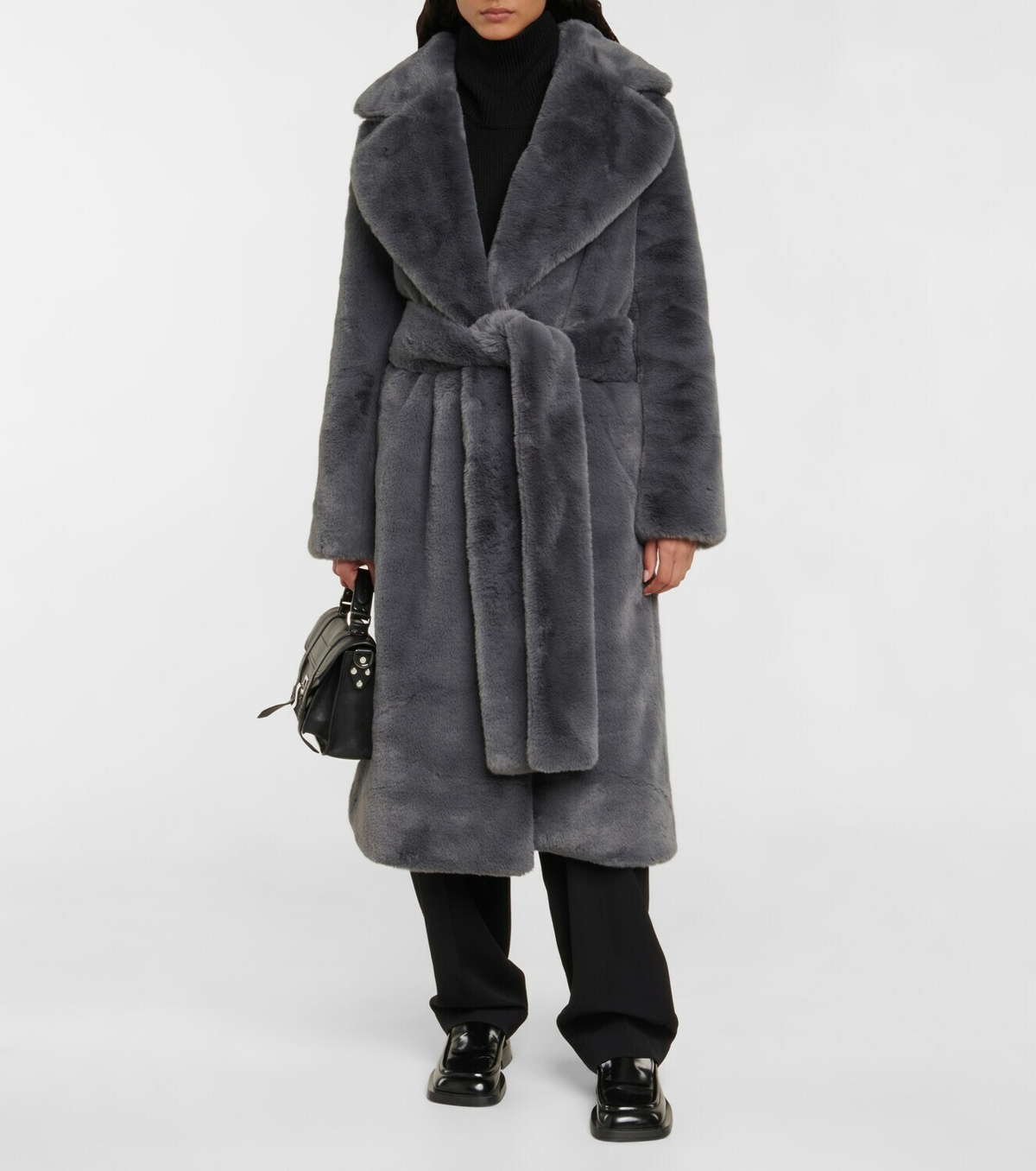Proenza Schouler - White Label belted faux fur coat Proenza Schouler