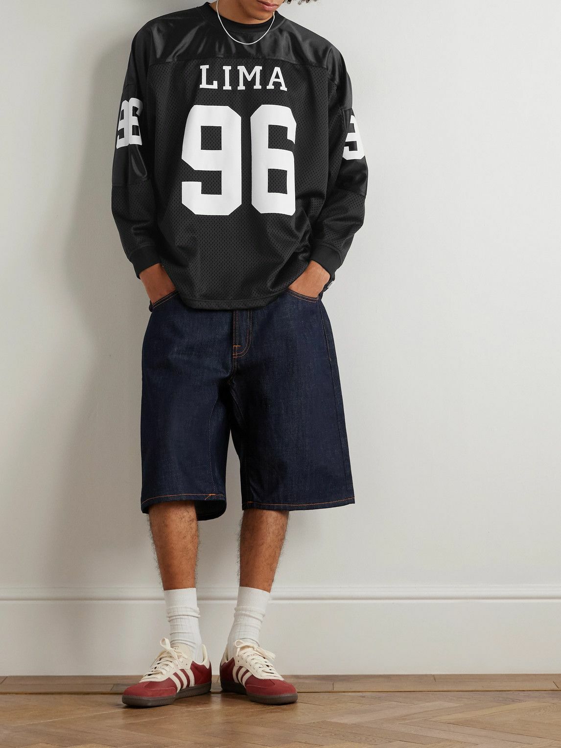 WTAPS - Netminder Printed Tech-Jersey and Mesh Shirt - Black