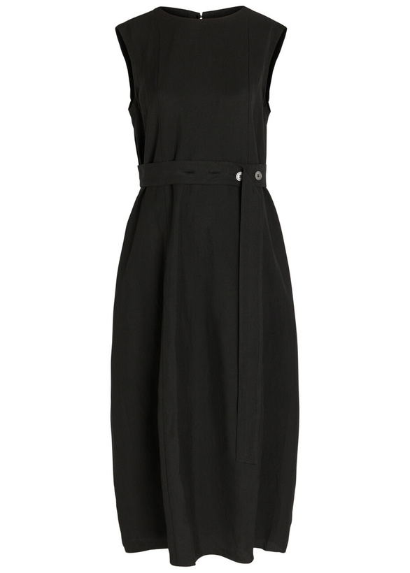 Photo: Studio Nicholson Belted Woven Midi Dress Black