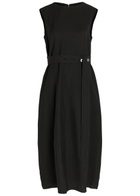 Studio Nicholson Belted Woven Midi Dress Black