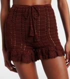 Anna Kosturova Crochet cotton shorts