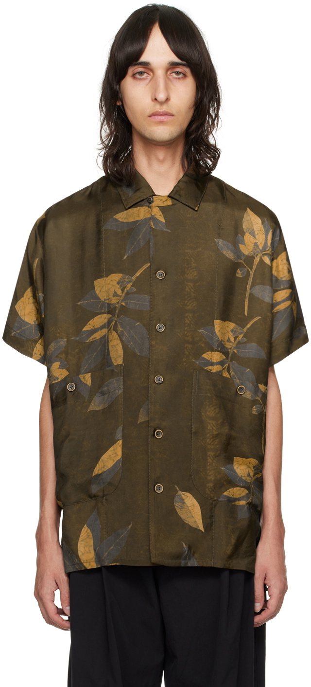 UMA WANG Brown Terry Shirt