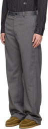 Commission Gray Herringbone Shift Trousers