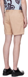 Dries Van Noten Beige Pleated Shorts