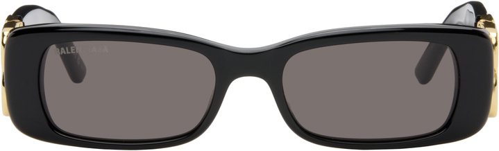 Photo: Balenciaga Black Everyday None Rectangular Sunglasses