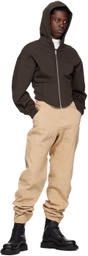 Mugler SSENSE Exclusive Beige Spiral Baggy Jeans