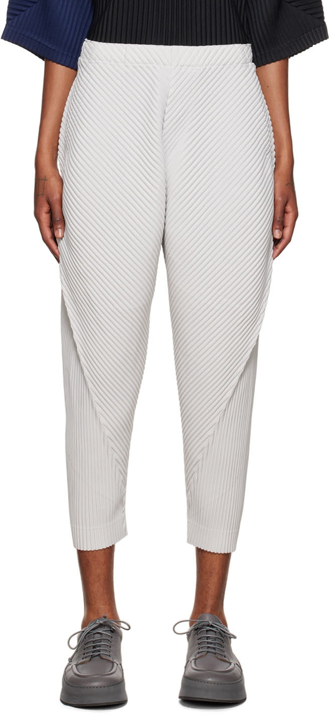 Homme Plissé Issey Miyake Gray Arc Trousers Homme Plisse Issey Miyake